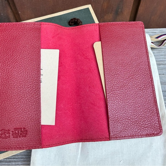 New Vintage IL Bisonte Passport Holder Notebook Cover Vegetable tanned Leather - Picture 4 of 6